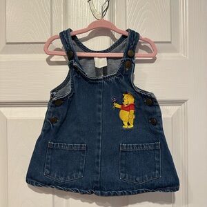 Winnie the Pooh denim overall dress
